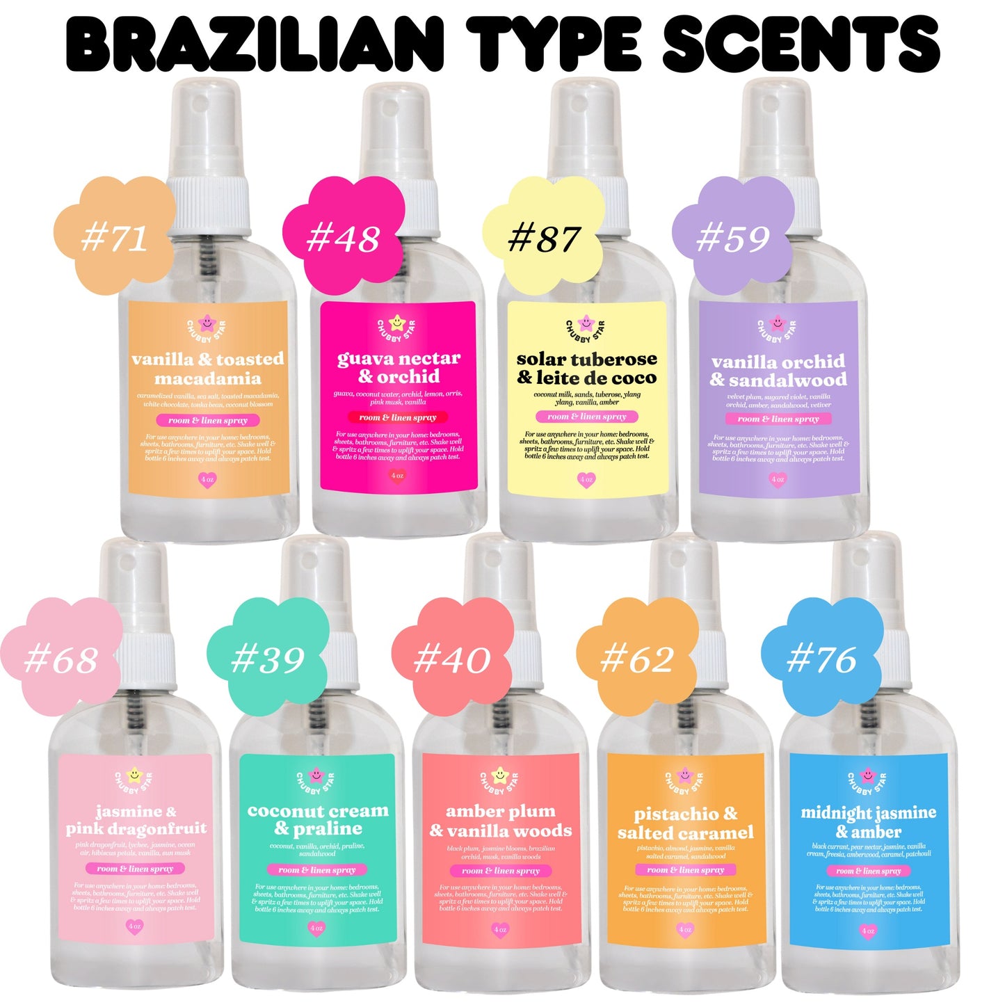 Room, Fabric and Car Freshener Sprays *choose your scent*