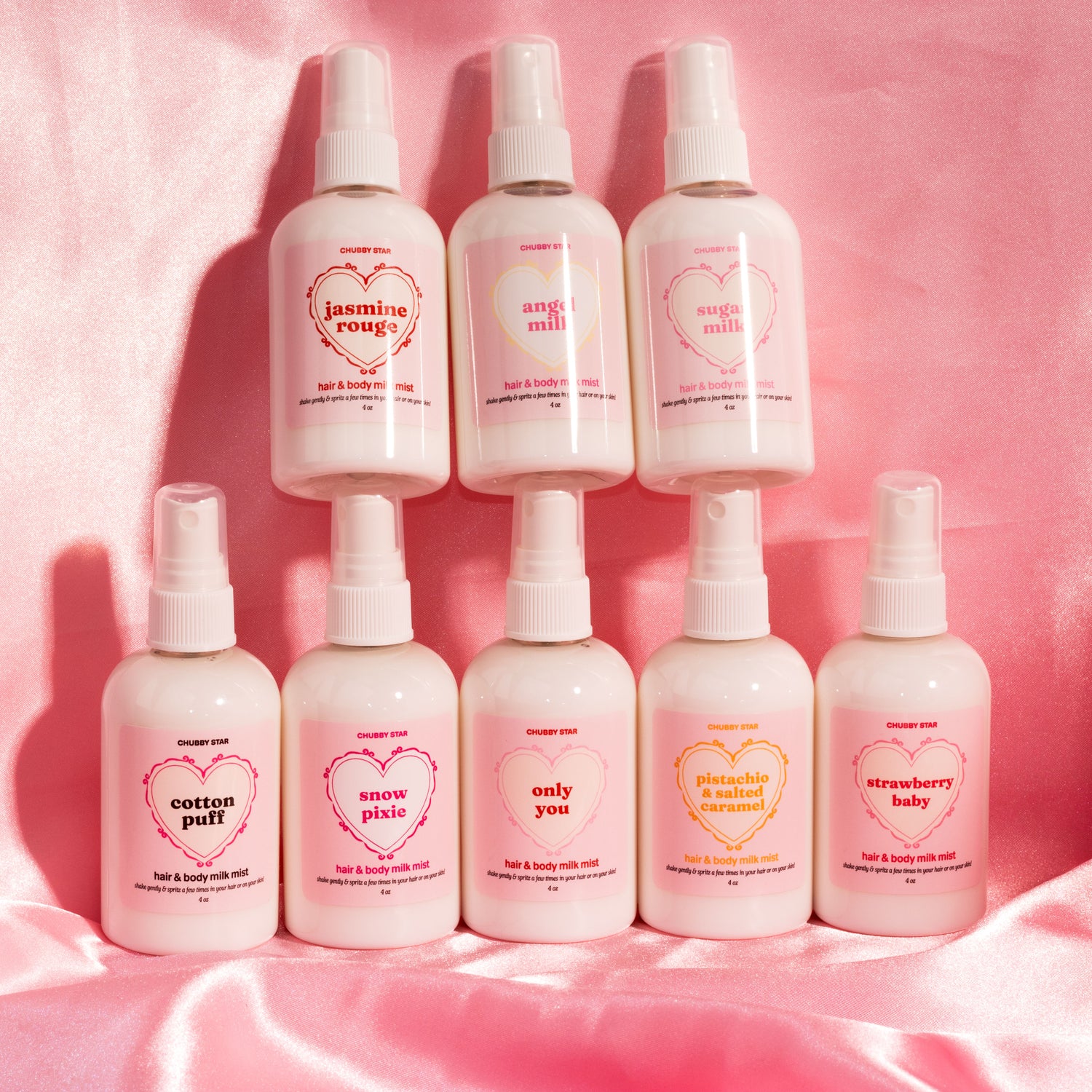 body milk mist spray for body and hair by chubby star