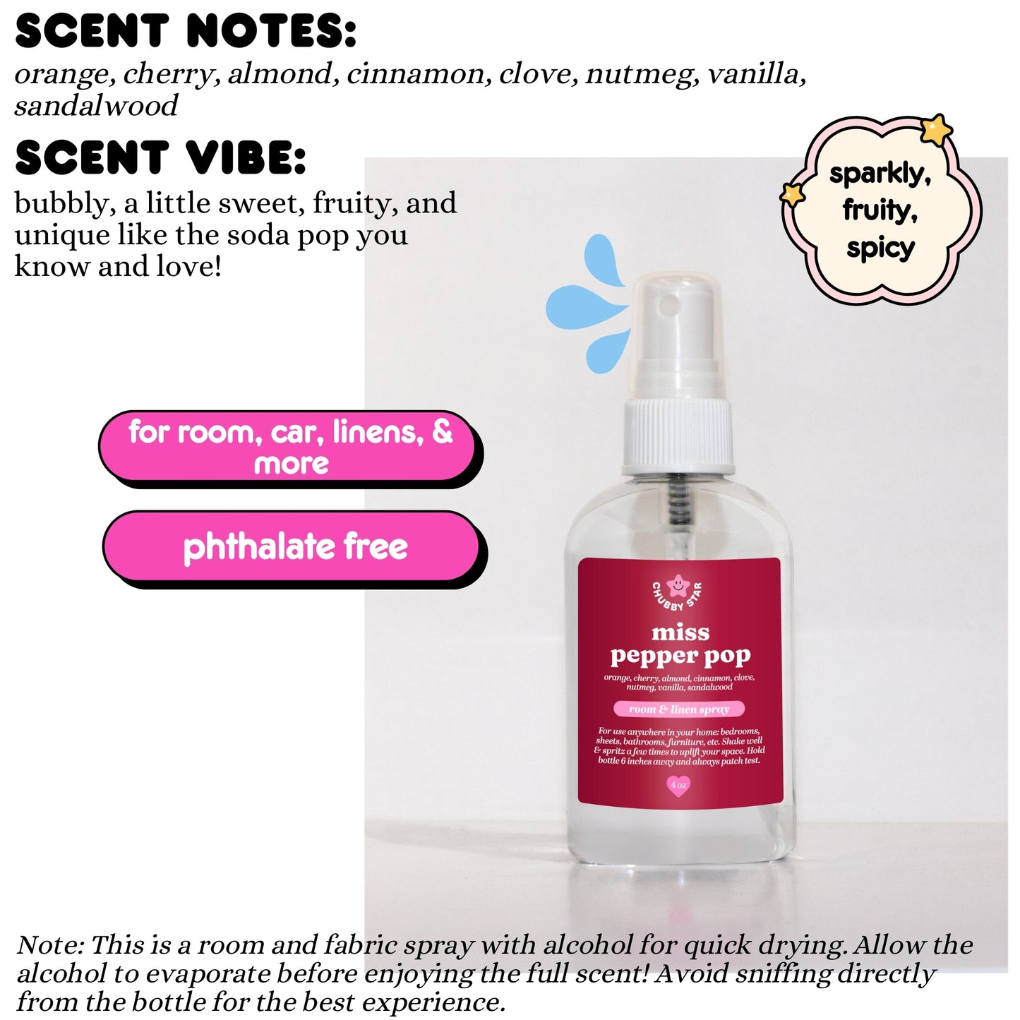 Room, Fabric and Car Freshener Sprays *choose your scent*