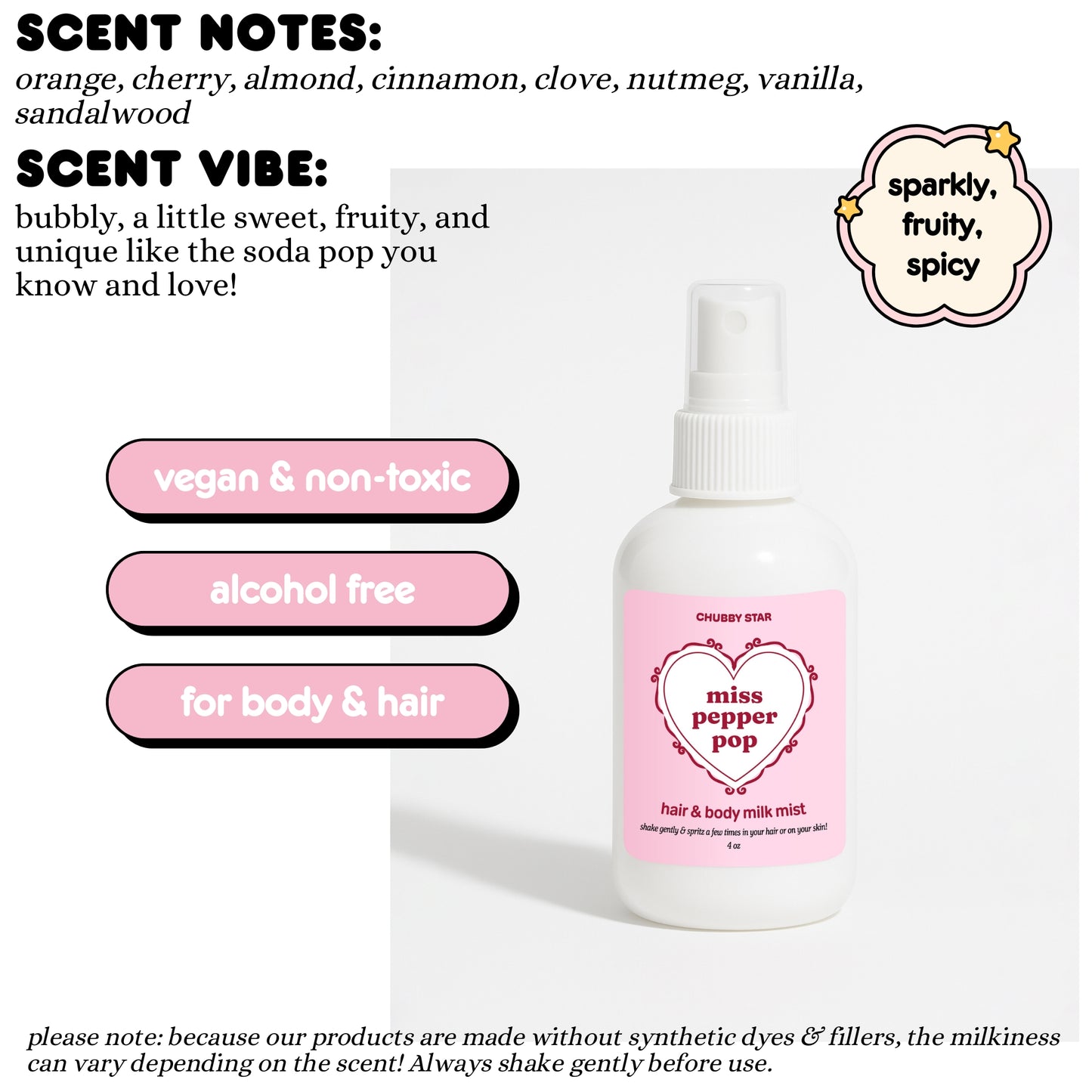 Hair and Body Milk Mists *choose your scent*