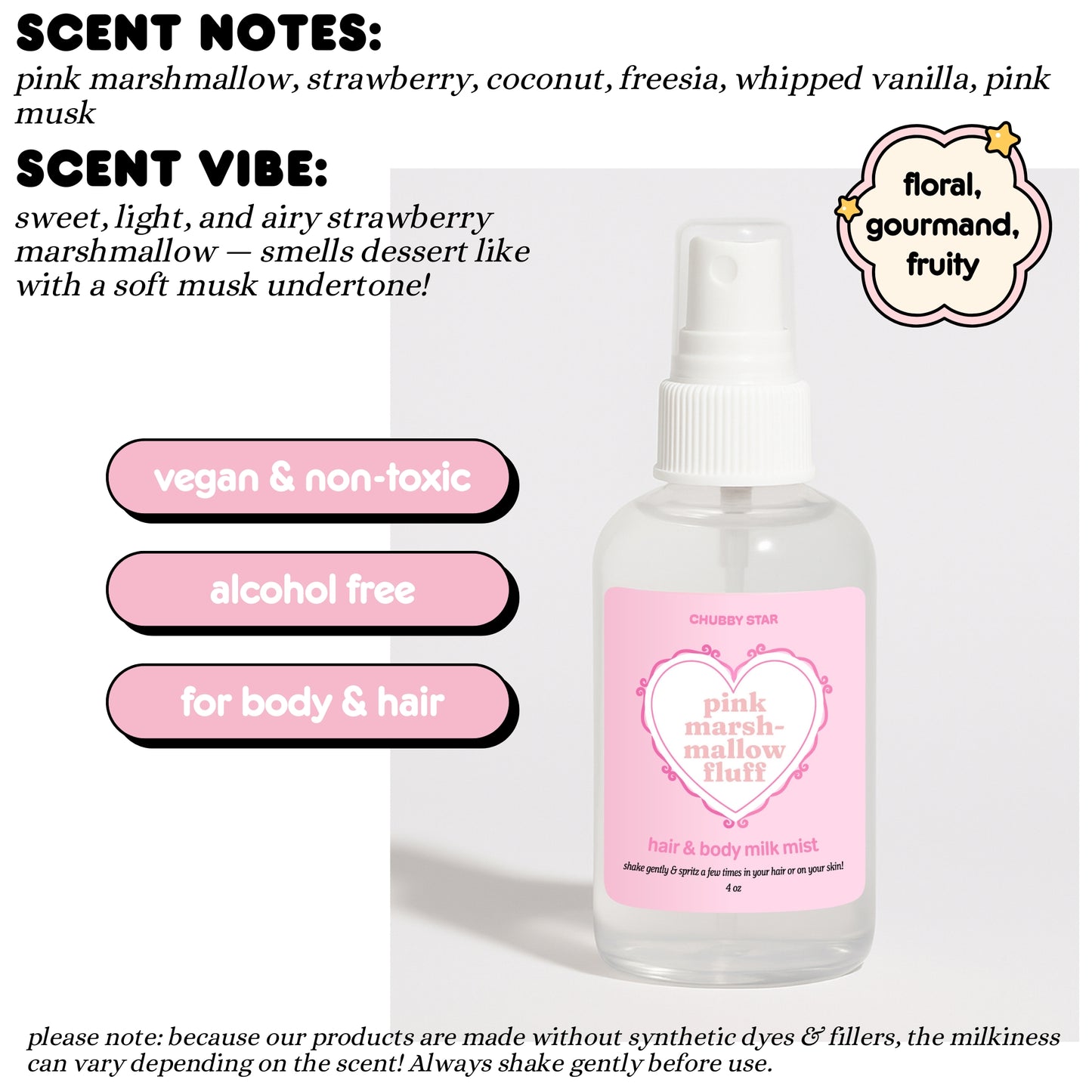 Hair and Body Milk Mists *choose your scent*