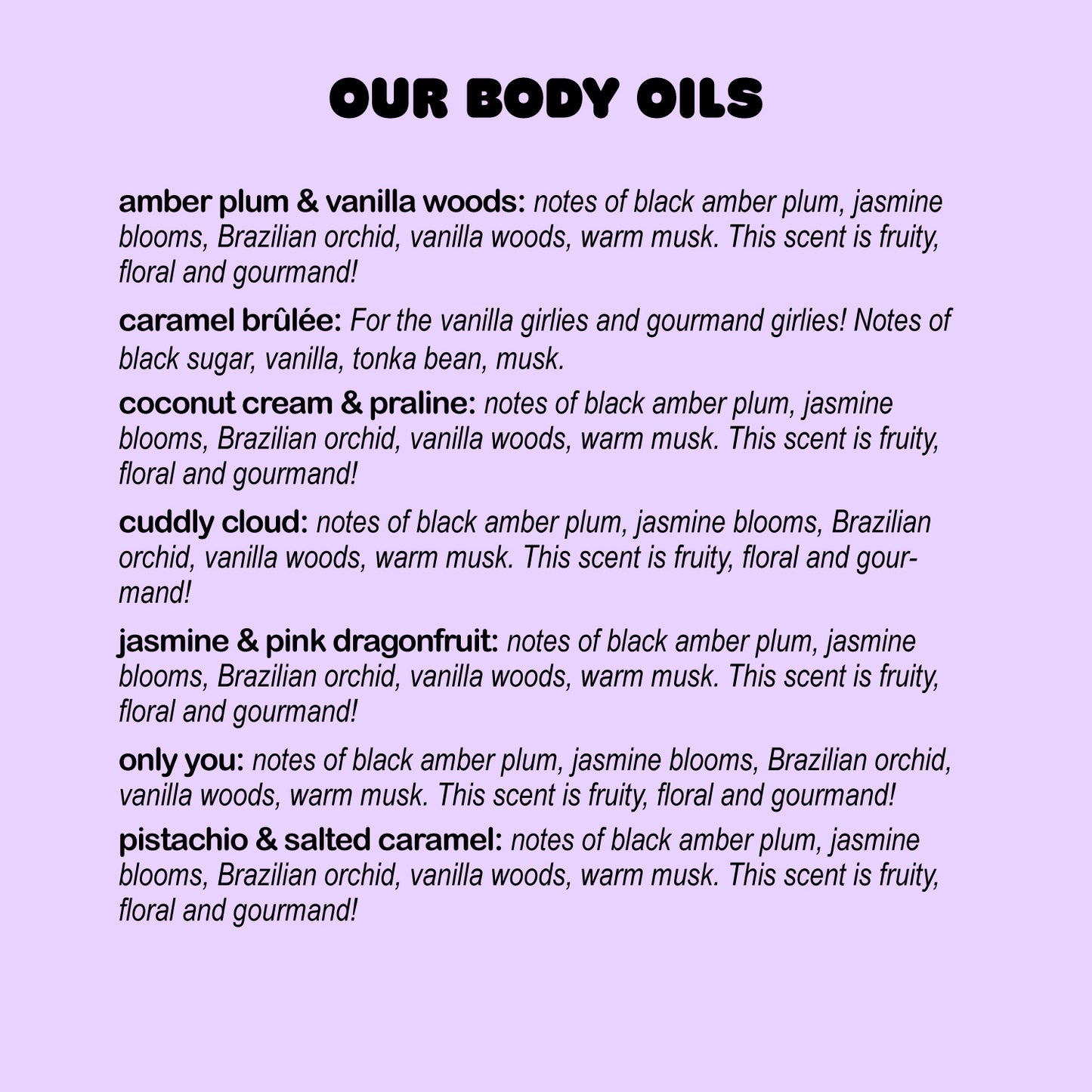 Caramel Brulee Body Oil