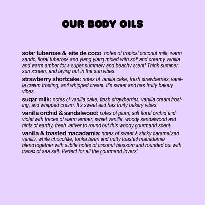 Vanilla & Toasted Macadamia Body Oil