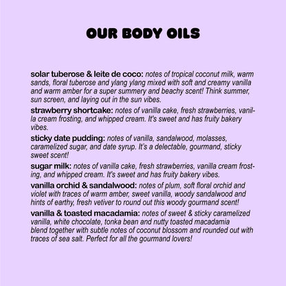 Sticky Date Pudding Body Oil