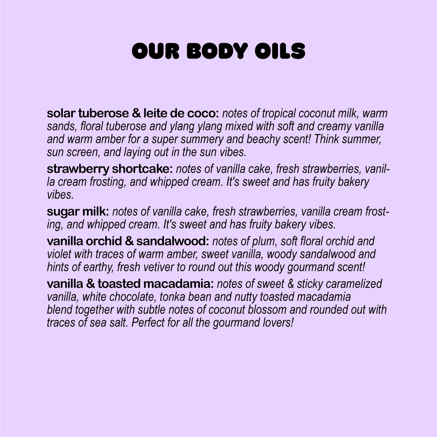 Caramel Brulee Body Oil