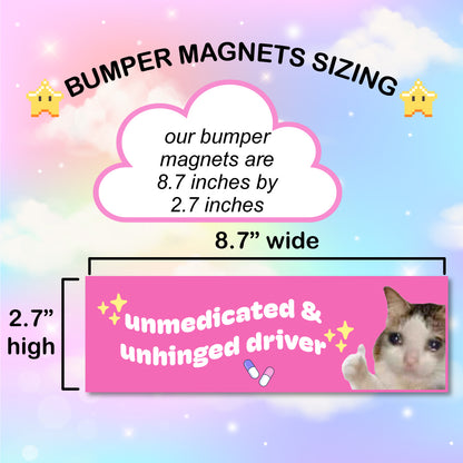 Unmedicated And Unhinged Bumper Magnet