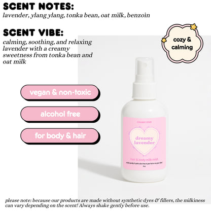 Hair and Body Milk Mists *choose your scent*