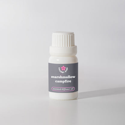 Marshmallow campfire scented diffuser oil on a white background