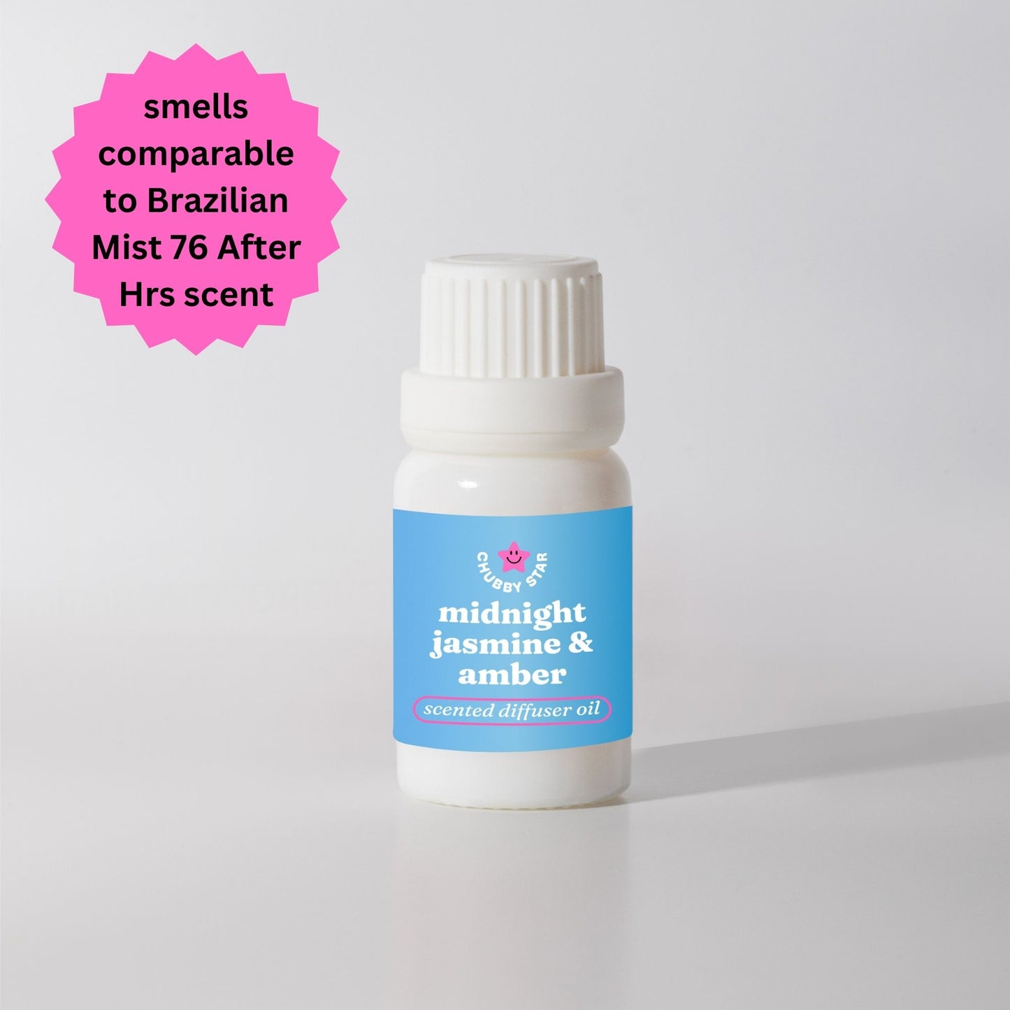 Midnight jasmine amber sdj after hours scented diffuser oil on a white background