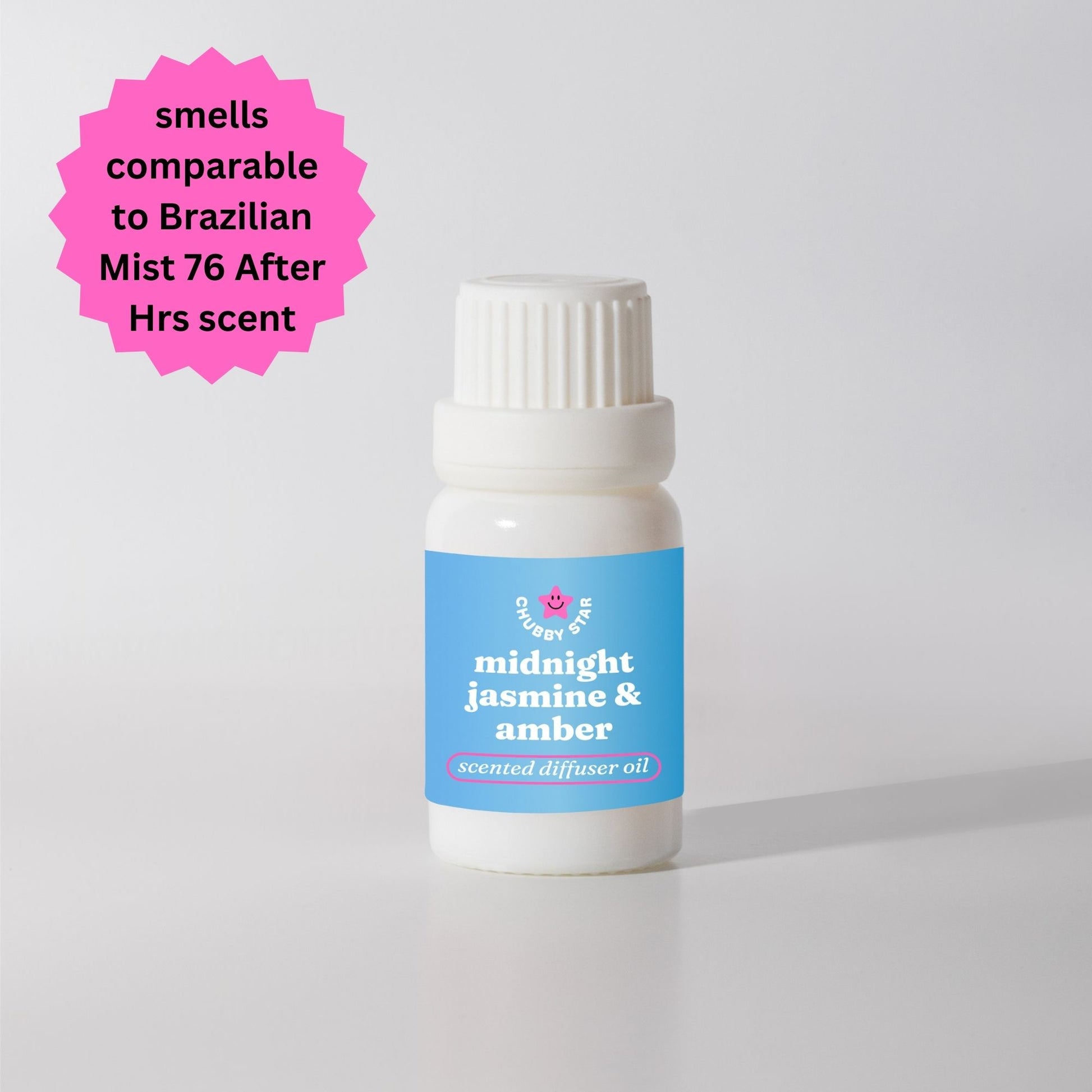Midnight jasmine amber sdj after hours scented diffuser oil on a white background