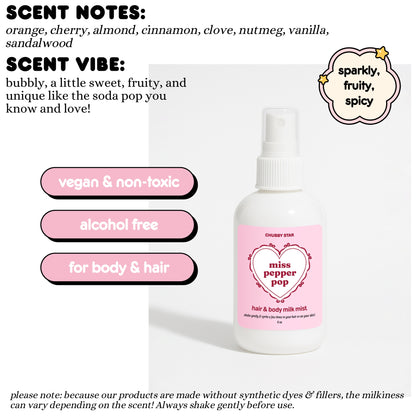 Hair and Body Milk Mists *choose your scent*