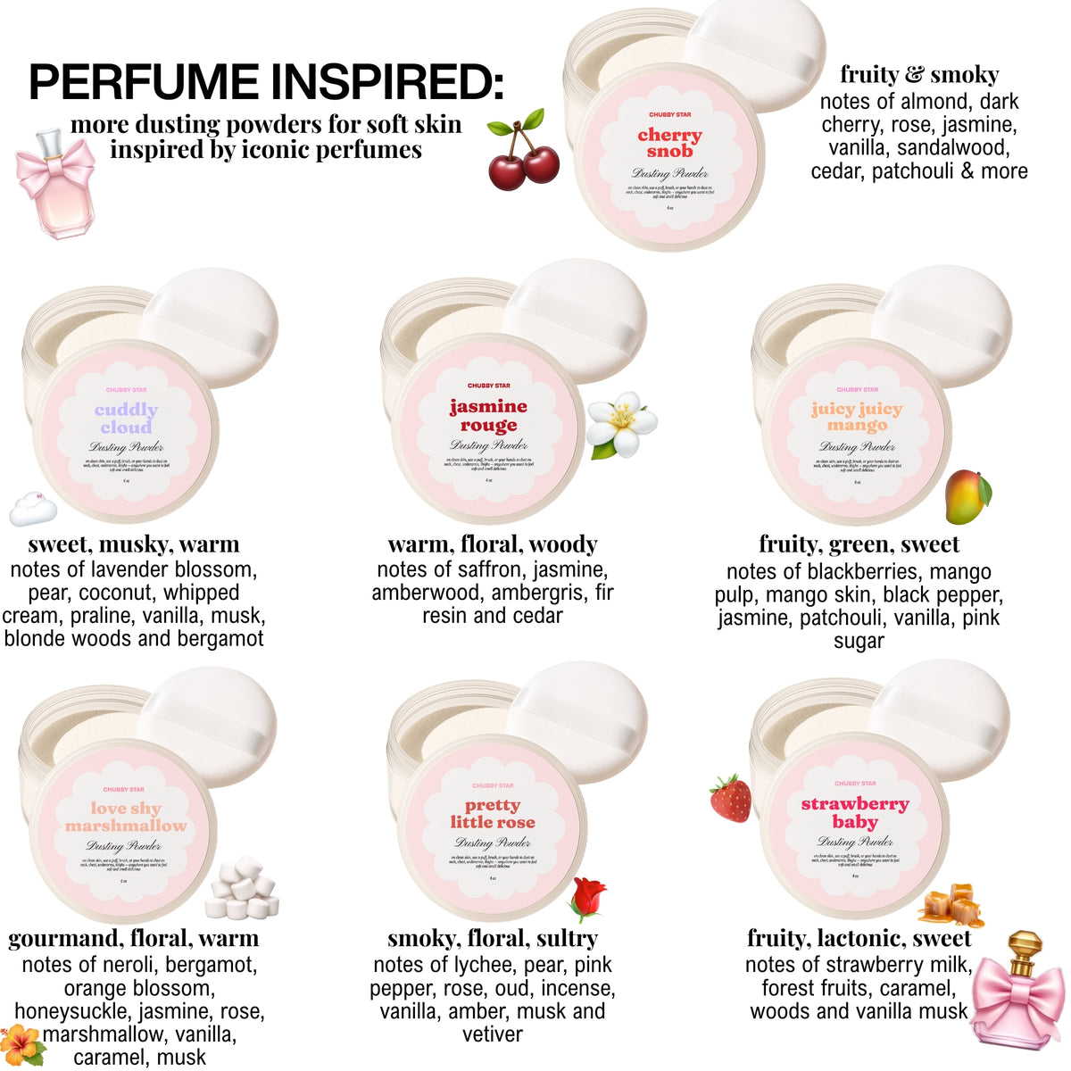 Dusting Powders *choose your scent* – Chubby Star